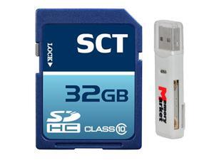 SCT 32GB Class 10 SD HC (SDHC) High Speed SCT Flash Memory Card 32G 32 GIG Gs with USB 2.0 MemoryMarket dual slot MicroSD & SD Memory Card Reader SCT 32GB Class 10 SD HC (SDHC) High Speed SCT Flash Memory Card 32G 32 GIG Gs with USB 2.0 MemoryMarket dual slot MicroSD & SD Memory Card Reader