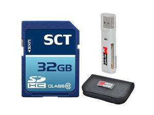 SCT 32GB Class 10 SD HC (SDHC) High Speed SCT Flash Memory Card 32G 32 GIG Gs with USB 2.0 MemoryMarket dual slot MicroSD & SD Memory Card Reader and MemoryMarket Memory Card Wallet SCT 32GB Class 10 SD HC (SDHC) High Speed SCT Flash Memory Card 32G 32 GIG Gs with USB 2.0 MemoryMarket dual slot MicroSD & SD Memory Card Reader and MemoryMarket Memory Card Wallet