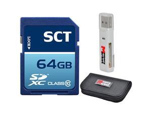 SCT 64GB SD XC Class 10 Memory Card 64G Secure Digital SDXC Ultra High Speed 64G 64 GIG with USB 2.0 MemoryMarket dual slot MicroSD & SD Memory Card Reader and MemoryMarket Memory Card Wallet SCT 64GB SD XC Class 10 Memory Card 64G Secure Digital SDXC Ultra High Speed 64G 64 GIG with USB 2.0 MemoryMarket dual slot MicroSD & SD Memory Card Reader and MemoryMarket Memory Card Wallet
