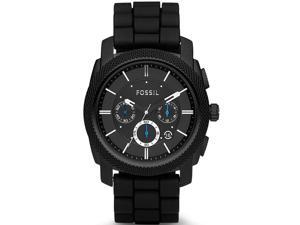 Fossil Machine Chronograph Black Dial Black Silicone Mens Watch FS4487 Fossil Machine Chronograph Black Dial Black Silicone Mens Watch FS4487