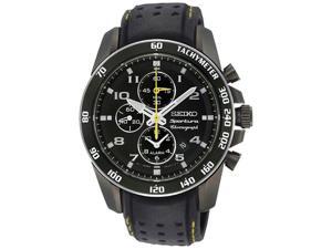 Seiko Sportura Chronograph Alarm Black Dial Mens Watch SNAE67 Seiko Sportura Chronograph Alarm Black Dial Mens Watch SNAE67