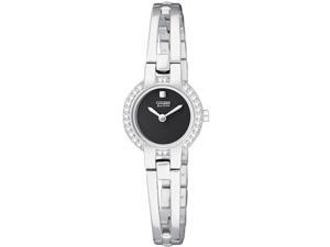 Citizen Silhouette Eco-Drive Black Dial Steel Bangle Ladies Watch EW9990-54E Citizen Silhouette Eco-Drive Black Dial Steel Bangle Ladies Watch EW9990-54E