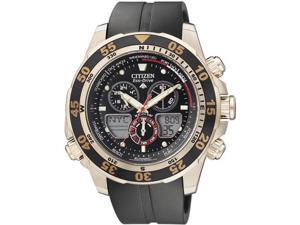 Citizen Men's Eco-Drive JR4046-03E Black Rubber Quartz Watch with Brown Dial Citizen Men's Eco-Drive JR4046-03E Black Rubber Quartz Watch with Brown Dial