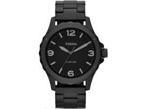 Men's Black Fossil Nate Diver's Style Steel Watch JR1458 Men's Black Fossil Nate Diver's Style Steel Watch JR1458