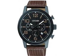 Men's Citizen Chronograph Leather Strap Watch AN8055-06E Men's Citizen Chronograph Leather Strap Watch AN8055-06E