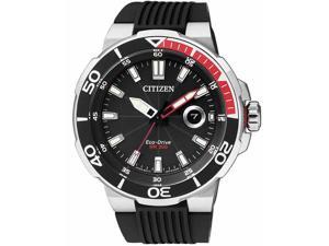Men's Citizen Eco-Drive Black Diver's Watch AW1420-04E Men's Citizen Eco-Drive Black Diver's Watch AW1420-04E