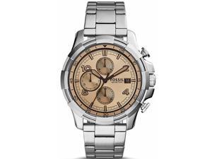 Men's Fossil Dean Chronograph Beige Tinted Dial Watch FS5163 Men's Fossil Dean Chronograph Beige Tinted Dial Watch FS5163