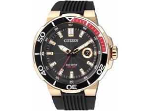 Men's Citizen Eco-Drive Black Diver's Watch AW1422-09E Men's Citizen Eco-Drive Black Diver's Watch AW1422-09E