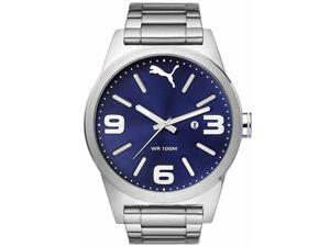 Men's Puma Ultrasize Stainless Steel Blue Dial Link Display Watch PU104091004 Men's Puma Ultrasize Stainless Steel Blue Dial Link Display Watch PU104091004