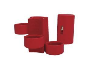 Three Level Red Leather Jewelry Roll Three Level Red Leather Jewelry Roll