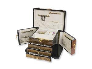 Bubinga w/Elm Burl Inlay 3 Drawer with Swing-out Sides Jewelry Box Bubinga w/Elm Burl Inlay 3 Drawer with Swing-out Sides Jewelry Box