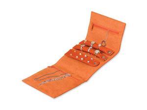 Orange Textured PVC Jewelry Roll Orange Textured PVC Jewelry Roll