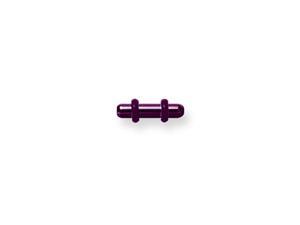 Plated SGSS Plug w Rounded Ends 10G (2.6mm) 1/2" (13mm) Long Dark Pink T Plated SGSS Plug w Rounded Ends 10G (2.6mm) 1/2" (13mm) Long Dark Pink T