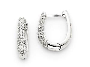 14k White Gold Diamond Hinged Hoop Earrings Diamond quality AA (I1 clarity, G-I color) 14k White Gold Diamond Hinged Hoop Earrings Diamond quality AA (I1 clarity, G-I color)