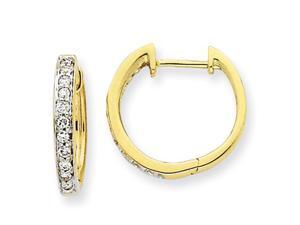 14k AA Diamond Hoop Earrings Diamond quality AA (I1 clarity, G-I color) 14k AA Diamond Hoop Earrings Diamond quality AA (I1 clarity, G-I color)