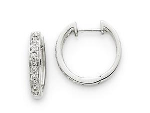 14k White Gold Diamond Complete Hinged Hoop Earrings Diamond quality A (I2 clarity, I-J color) 14k White Gold Diamond Complete Hinged Hoop Earrings Diamond quality A (I2 clarity, I-J color)
