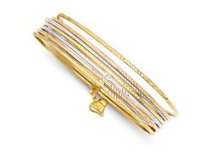 14K Tri-color Slip On 7 Bangles 14K Tri-color Slip On 7 Bangles