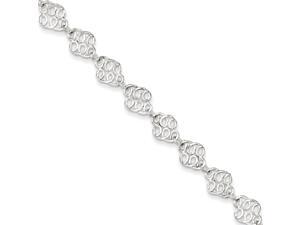 Sterling Silver 9inch Fancy Polished Anklet Sterling Silver 9inch Fancy Polished Anklet