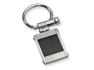 Stainless Steel Black Carbon Fiber Key Chain Stainless Steel Black Carbon Fiber Key Chain