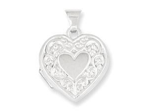 14k White Gold Heart Locket 14k White Gold Heart Locket