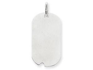 14K White Gold Dog Tag Disc Charm 14K White Gold Dog Tag Disc Charm