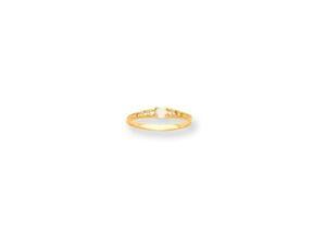 14k 3mm Opal Birthstone Baby Ring 14k 3mm Opal Birthstone Baby Ring