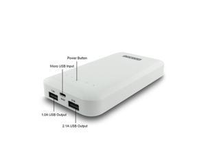 Dyconn XCharger White 10000 mAh Dual USB Universal External Power Bank Backup Battery Charger PB10KW Dyconn XCharger White 10000 mAh Dual USB Universal External Power Bank Backup Battery Charger PB10KW