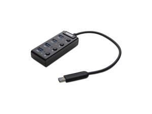 Dyconn HUB4B-P Portable 4-Port USB 3.0 Hub with 4 Individual Port Switches Dyconn HUB4B-P Portable 4-Port USB 3.0 Hub with 4 Individual Port Switches