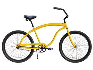 Firmstrong Bruiser Prestige Single Speed Men's 26" Beach Cruiser, Yellow Firmstrong Bruiser Prestige Single Speed Men's 26" Beach Cruiser, Yellow