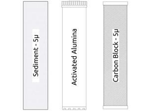 20-inch Big Blue 3 Stage Filter Kit with Sediment, Activated Alumina, and Carbon Block Filter 20-inch Big Blue 3 Stage Filter Kit with Sediment, Activated Alumina, and Carbon Block Filter