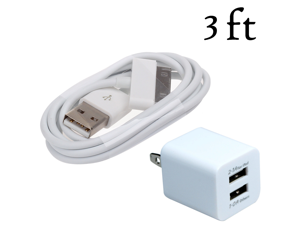 30 Pin USB Data SYNC Cable + Dual 2.1A Wall Charger for iPad 1 2 3 / iPhone 4 4S 30 Pin USB Data SYNC Cable + Dual 2.1A Wall Charger for iPad 1 2 3 / iPhone 4 4S
