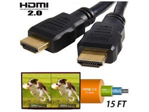 15 FT 18Gbps 28 AWG HDMI 2.0 CABLE 4K TV 3D DVD PS3 HDTV XBOX LCD HD TV 2160P 15 FT 18Gbps 28 AWG HDMI 2.0 CABLE 4K TV 3D DVD PS3 HDTV XBOX LCD HD TV 2160P