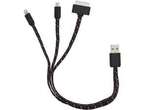 4 In 1 Braided USB Charger Cable for Apple iPhone , Samsung , HTC , LG 4 In 1 Braided USB Charger Cable for Apple iPhone , Samsung , HTC , LG