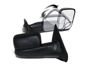 Dodge Ram 1500 Black Manual Towing Side Mirrors Dodge Ram 1500 Black Manual Towing Side Mirrors