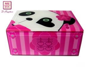 Trinket Jewelry Box Wedding Panda Glass D-Happiness Trinket Jewelry Box Wedding Panda Glass D-Happiness