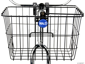 Wald 3133 Front Quick Release Basket with Bolt-On Mount: Gloss Black Wald 3133 Front Quick Release Basket with Bolt-On Mount: Gloss Black