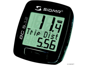 Sigma BC 5.12 Cycling Computer: Black Sigma BC 5.12 Cycling Computer: Black