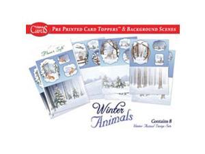 Katy Sue Designs Card Toppers & Background Scenes 8/Pkg-Winter Animals Katy Sue Designs Card Toppers & Background Scenes 8/Pkg-Winter Animals