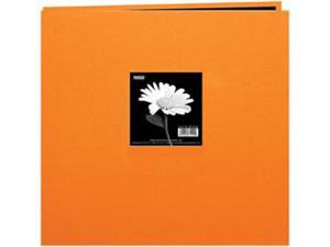 Book Cloth Cover Postbound Album With Window 12"X12"-Orange Book Cloth Cover Postbound Album With Window 12"X12"-Orange