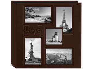 5-Up Collage Frame Sewn Embossed Photo Album 12"X12"-Brown 5-Up Collage Frame Sewn Embossed Photo Album 12"X12"-Brown