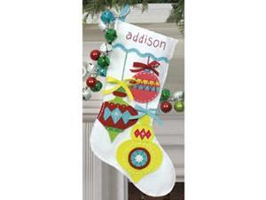Bright Ornaments Stocking Felt Applique Kit-19" Long Bright Ornaments Stocking Felt Applique Kit-19" Long