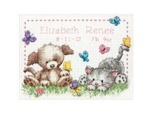 Pet Friends Baby Birth Record Counted Cross Stitch Kit-12"X9" 14 Count Pet Friends Baby Birth Record Counted Cross Stitch Kit-12"X9" 14 Count