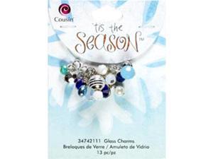 Tis The Season Glass/Acrylic/Metal Charms-Drops Blue 13/Pkg Tis The Season Glass/Acrylic/Metal Charms-Drops Blue 13/Pkg