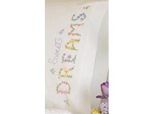 Dreams Pillowcase Pair Stamped Embroidery-20"X30" Dreams Pillowcase Pair Stamped Embroidery-20"X30"
