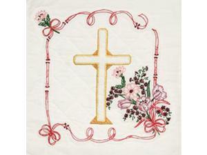 Stamped Quilt Blocks 18"X18" 6/Pkg-Cross Stamped Quilt Blocks 18"X18" 6/Pkg-Cross