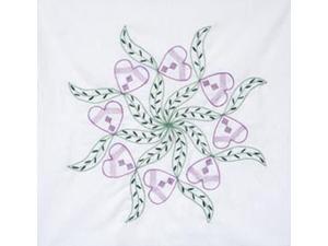Stamped Quilt Blocks 18"X18" 6/Pkg-Violet Hearts Stamped Quilt Blocks 18"X18" 6/Pkg-Violet Hearts