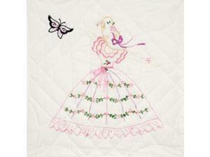 Stamped Quilt Blocks 18"X18" 6/Pkg-Butterfly Lady Stamped Quilt Blocks 18"X18" 6/Pkg-Butterfly Lady