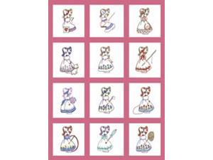 Stamped Baby Quilt Blocks 9"X9" 12/Pkg-Sunbonnet Girl Stamped Baby Quilt Blocks 9"X9" 12/Pkg-Sunbonnet Girl