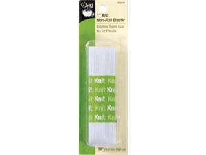 Knit Non-Roll Elastic 1"X30"-White Knit Non-Roll Elastic 1"X30"-White