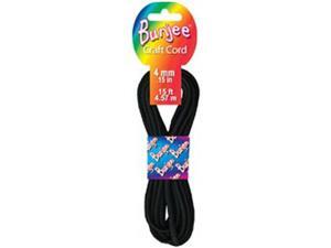 Bungee Cord 4mm 15'/Pkg-Black Bungee Cord 4mm 15'/Pkg-Black